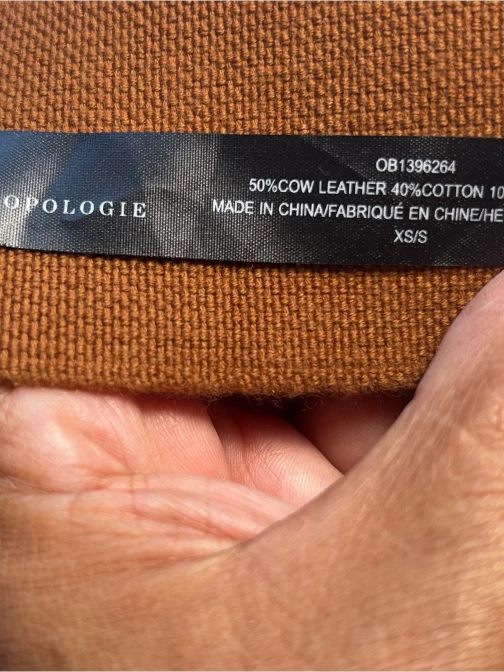 Anthropologie Suede Corset Belt Cognac with Gold Buckle